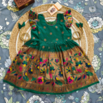 Traditional Paithani Baby Girl Frock