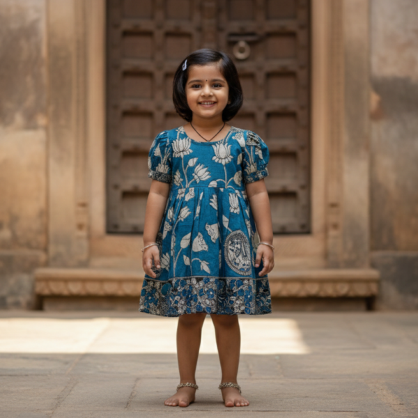 Kalamkari Girls Cotton Frock